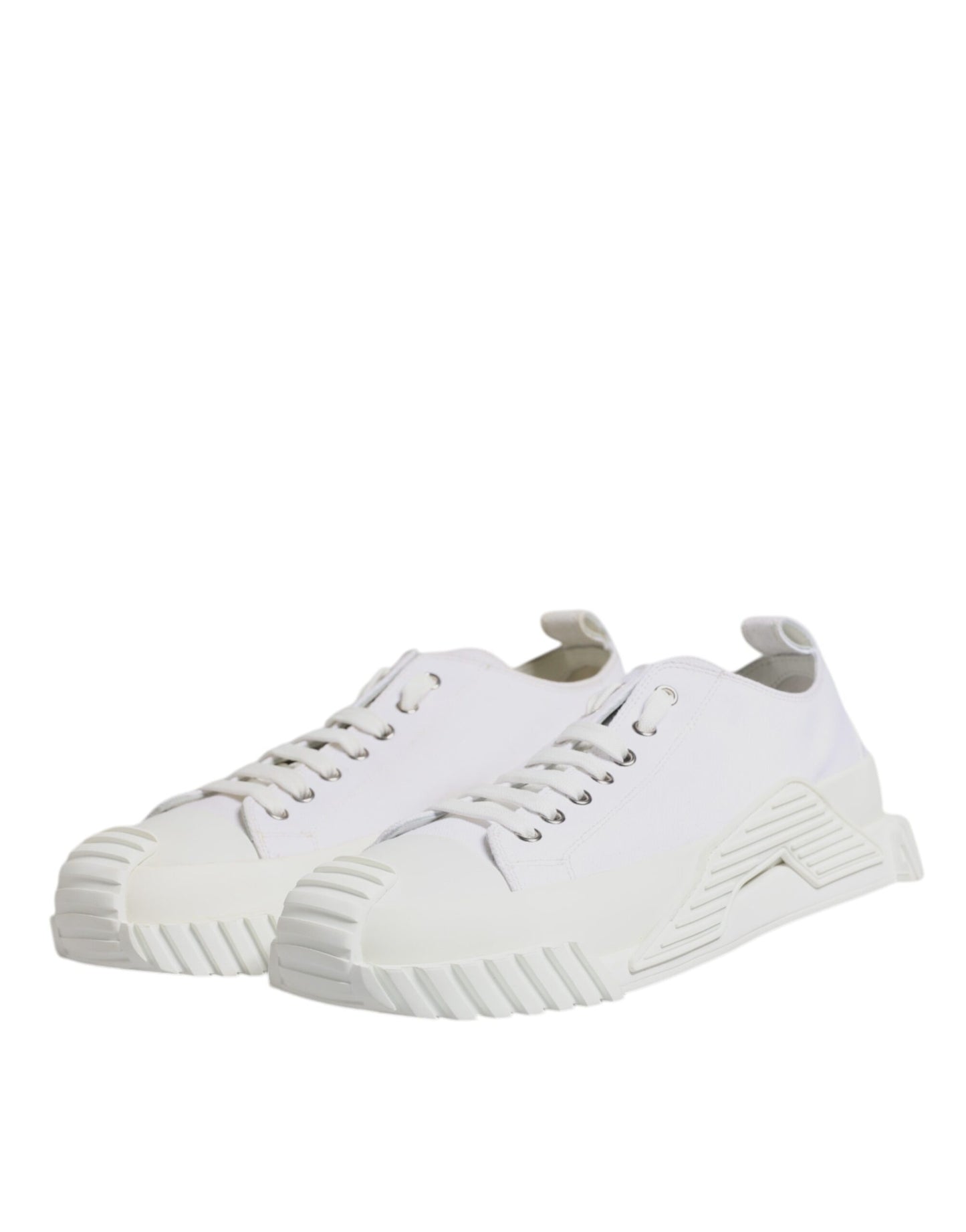 Dolce & Gabbana Hvide Læder Low Top NS1 Sneakers Sko