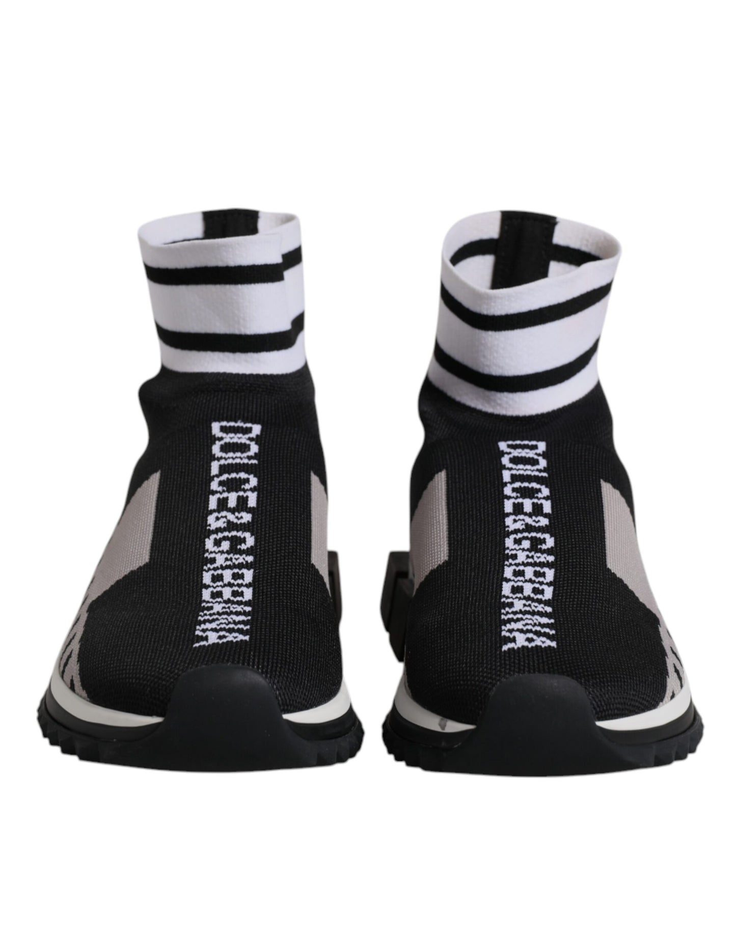 Dolce & Gabbana Sort Grå Sorrento Sokker Herre Sneakers Sko