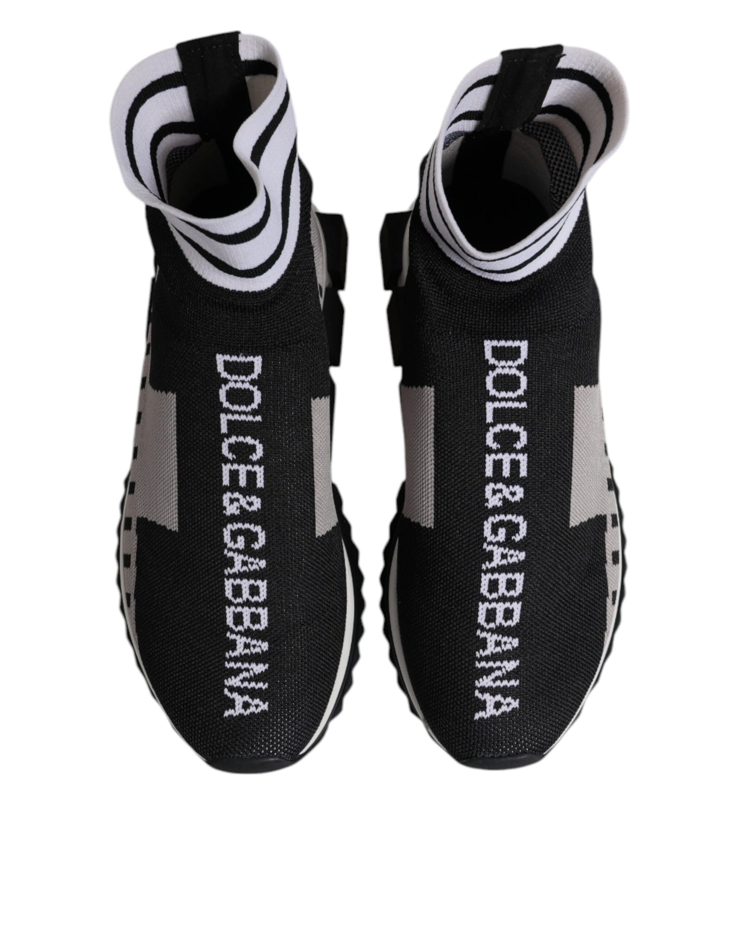 Dolce & Gabbana Sort Grå Sorrento Sokker Herre Sneakers Sko