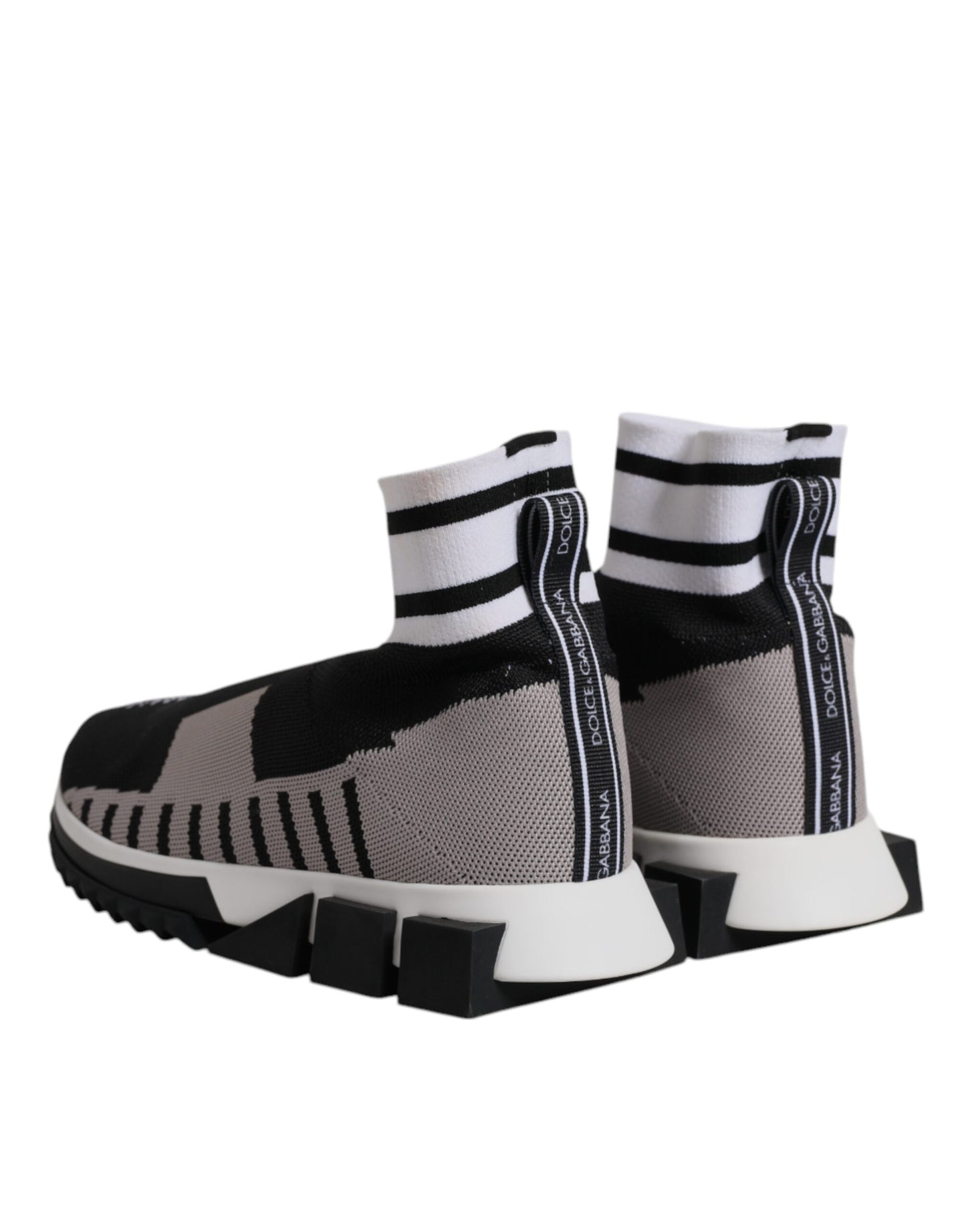 Dolce & Gabbana Sort Grå Sorrento Sokker Herre Sneakers Sko