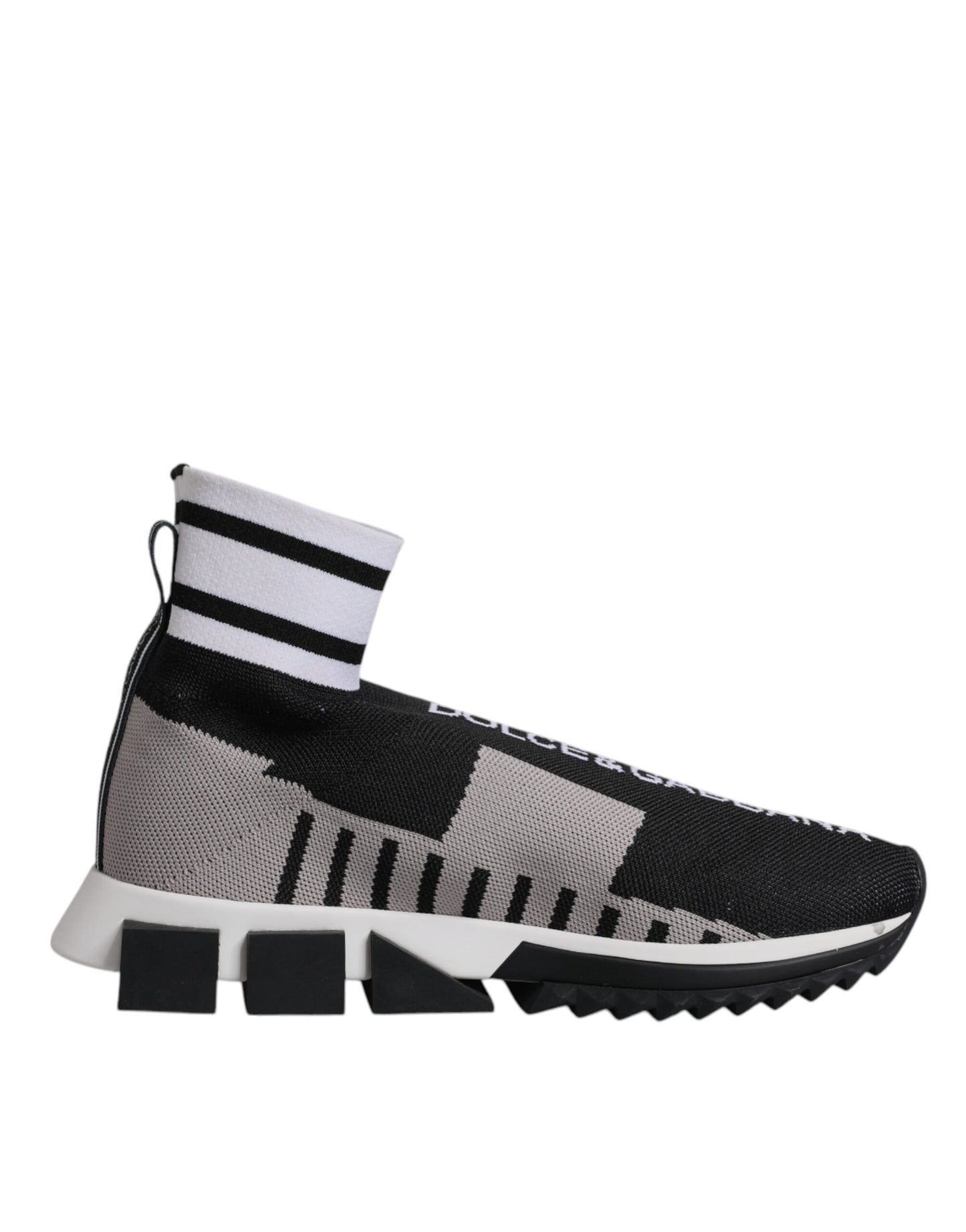 Dolce & Gabbana Sort Grå Sorrento Sokker Herre Sneakers Sko