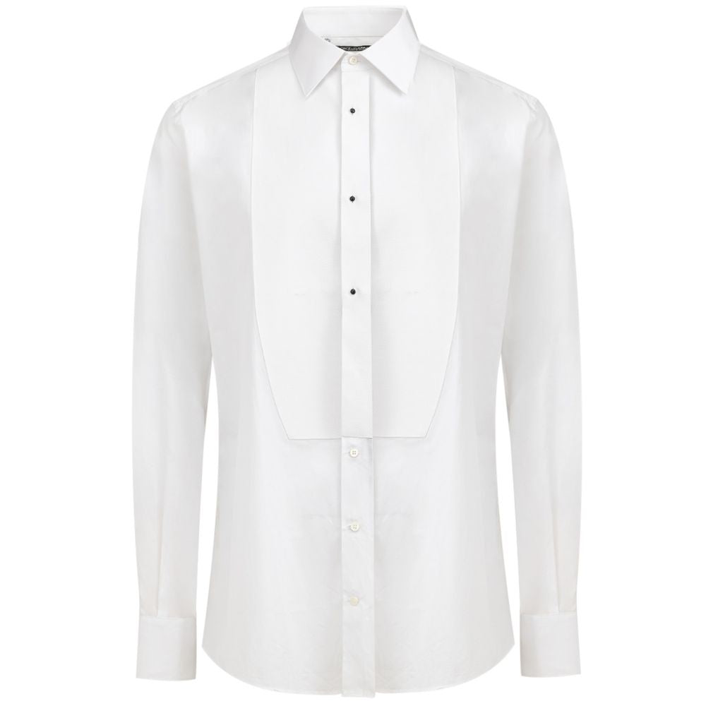 Dolce & Gabbana Hvid Bomuldsskjorte