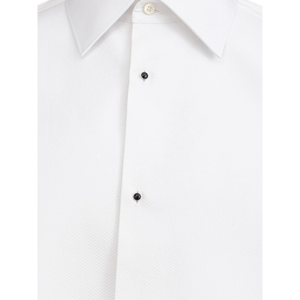 Dolce & Gabbana Hvid Bomuldsskjorte