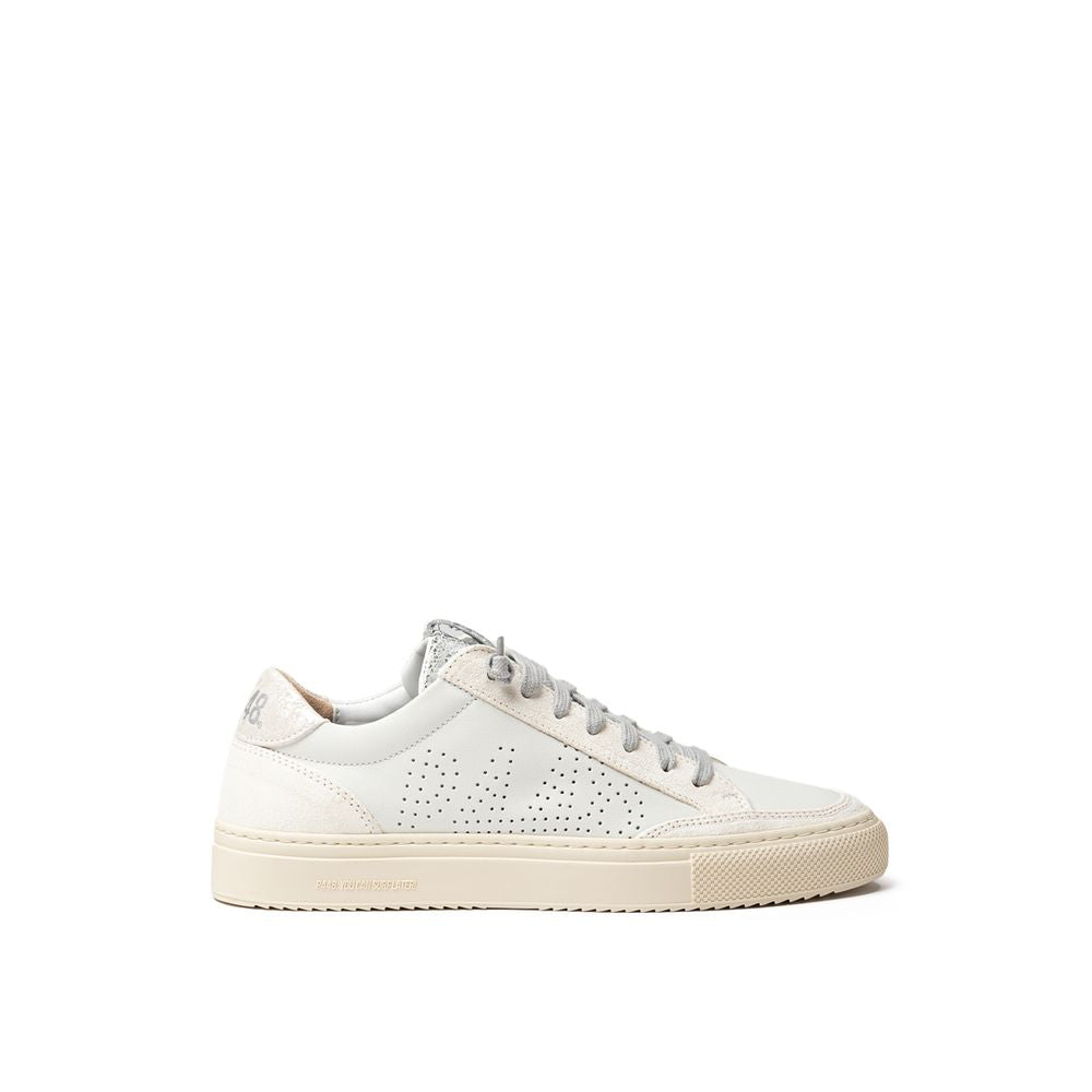 P448 Hvid Lædersneaker