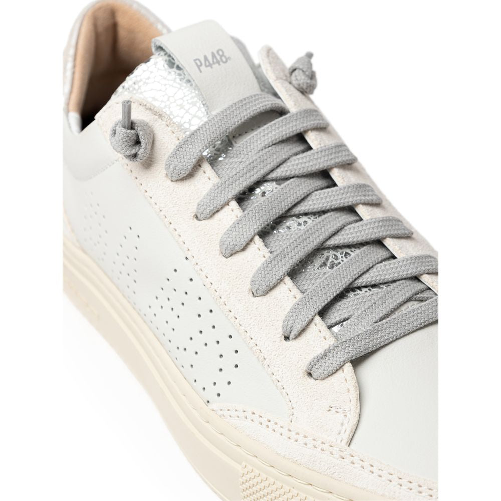 P448 Hvid Lædersneaker
