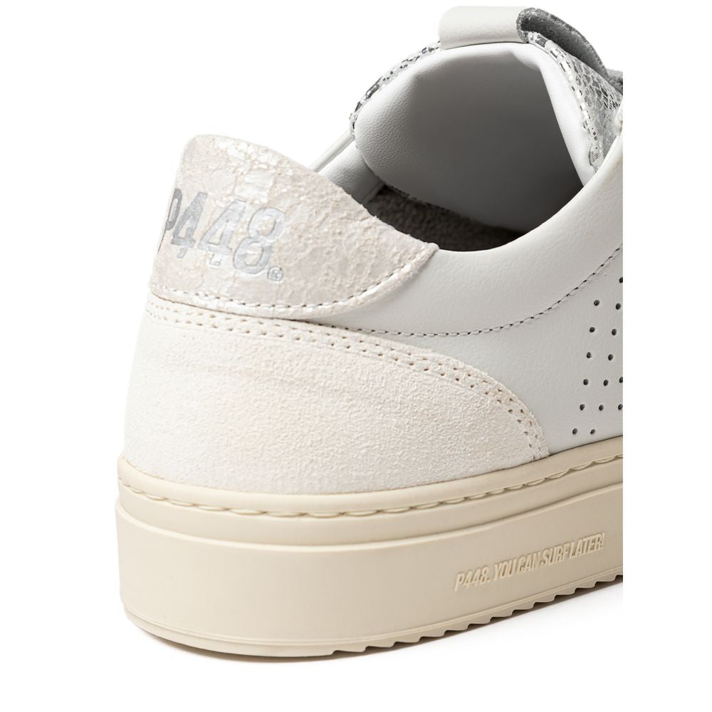 P448 Hvid Lædersneaker