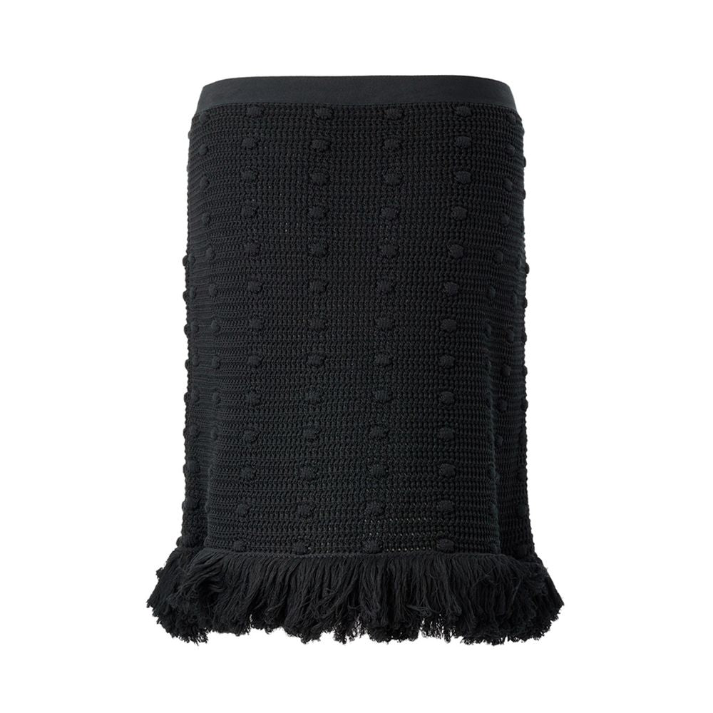 Bottega Veneta Elegant Sort Bomuldsnederdel