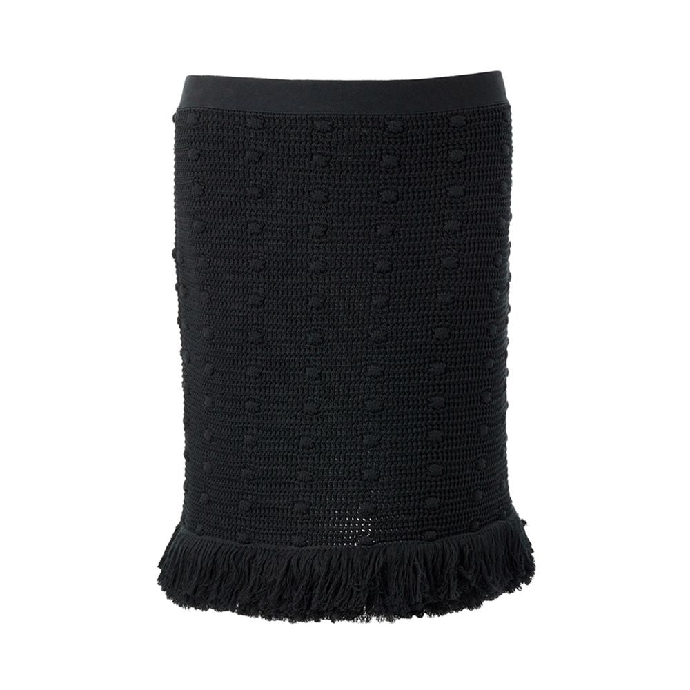 Bottega Veneta Elegant Sort Bomuldsnederdel