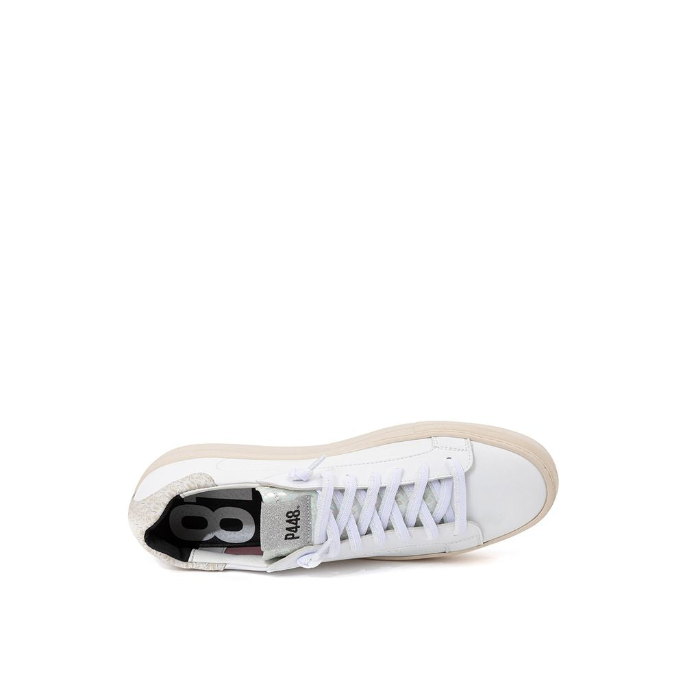 P448 Hvide Lædersneakers Elegant Afslappet Fodtøj