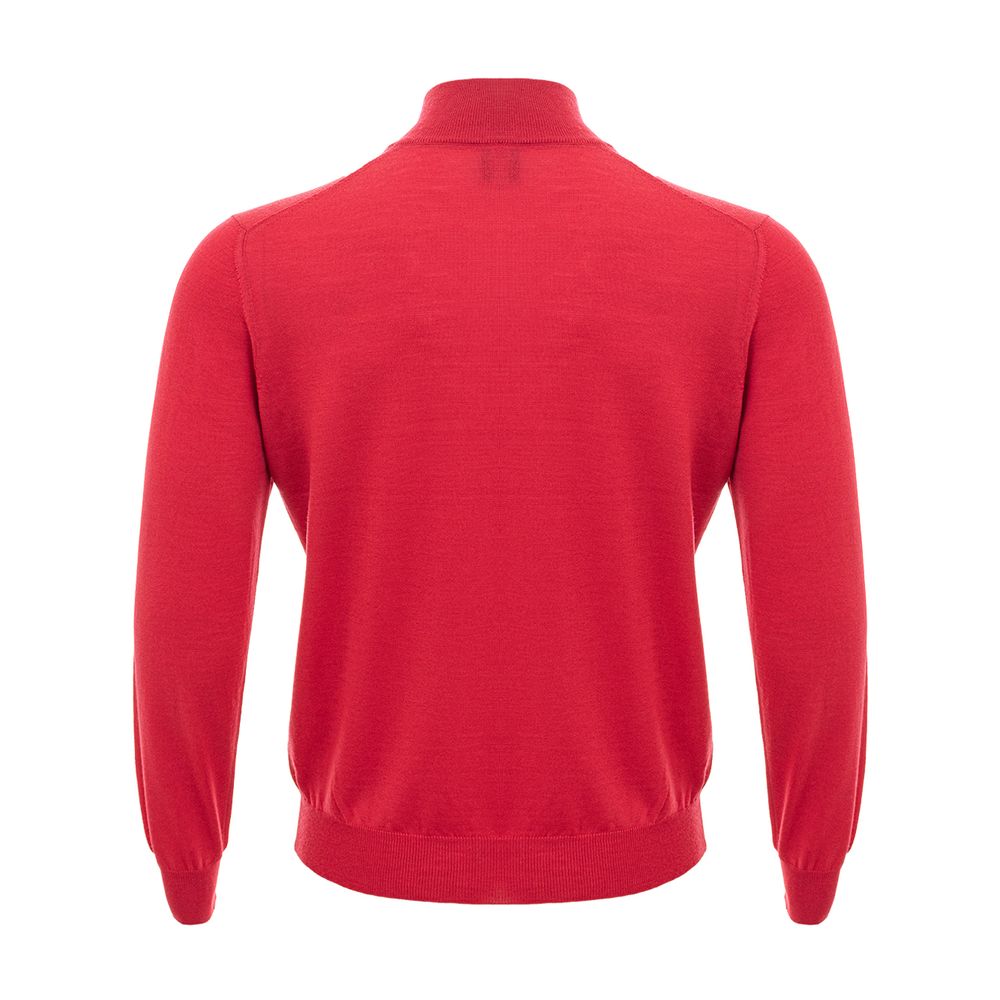 Gran Sasso Elegant Crimson Uld T-shirt til Herrer