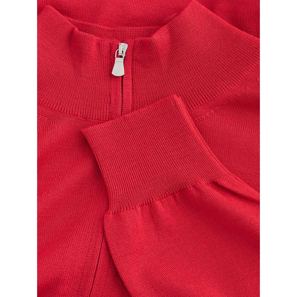 Gran Sasso Elegant Crimson Uld T-shirt til Herrer
