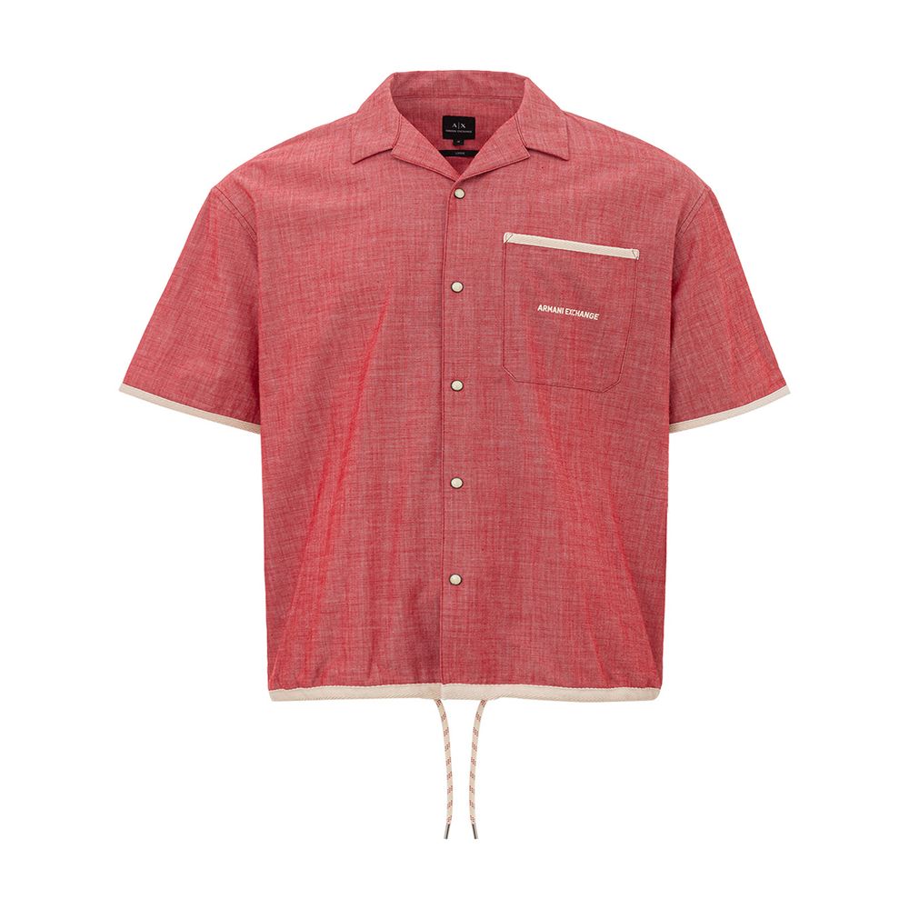Armani Exchange Crimson Cotton Classic Herreskjorte