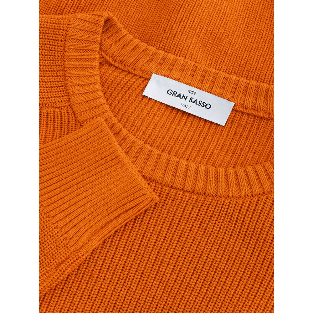 Gran Sasso italiensk bomulds chic orange sweater