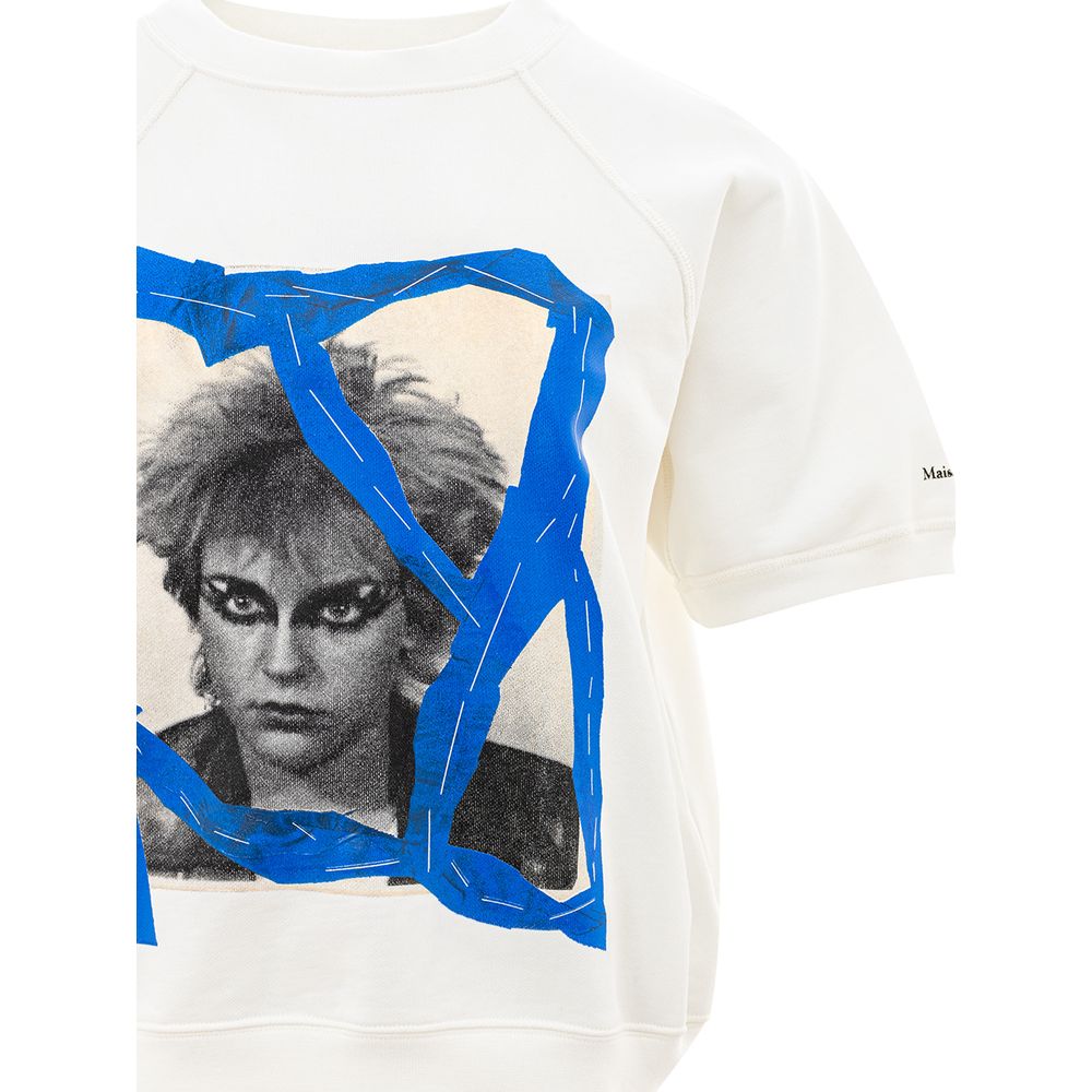 Maison Margiela Chic Hvid Bomuldstop til Stilentusiaster