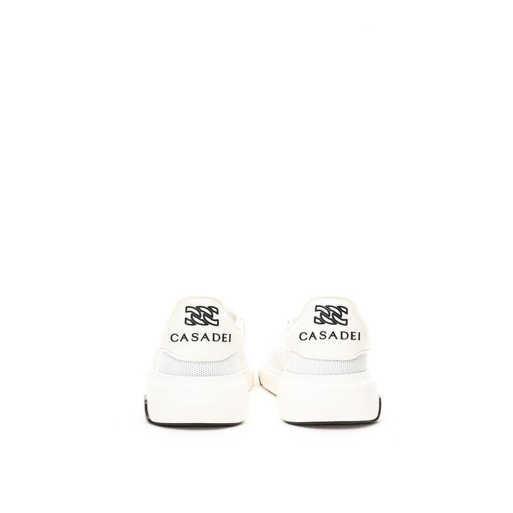 Casadei Elegante Hvide Lædersneakers