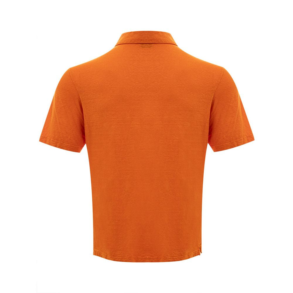 Gran Sasso Elegant Orange Hørpoloshirt
