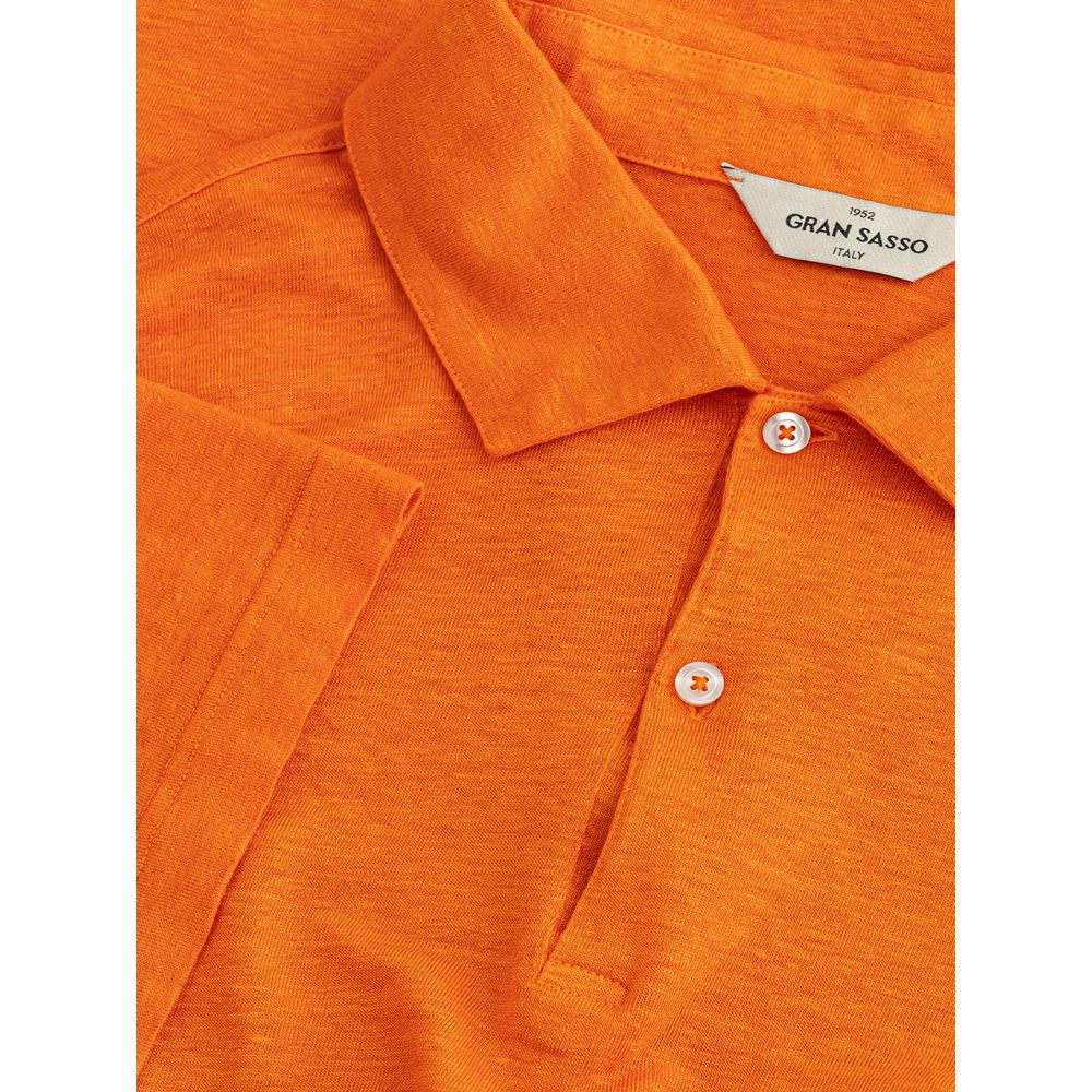 Gran Sasso Elegant Orange Hørpoloshirt