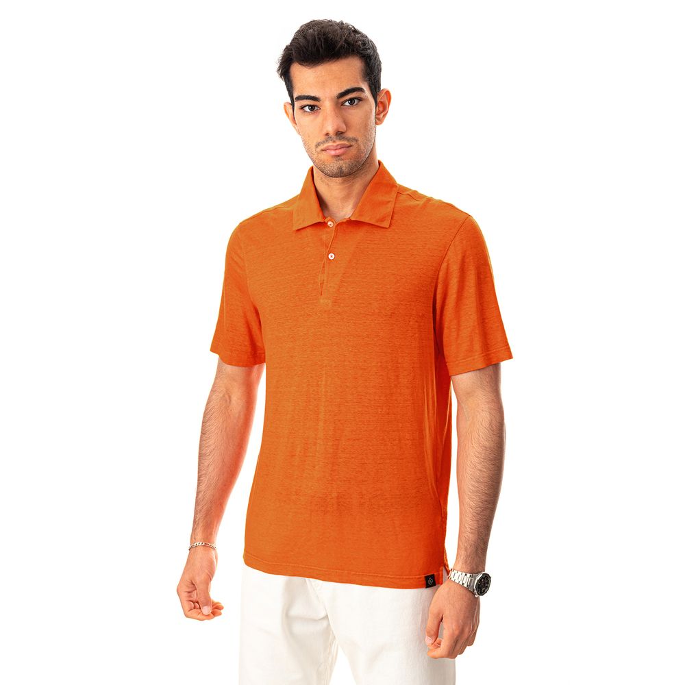 Gran Sasso Elegant Orange Hørpoloshirt