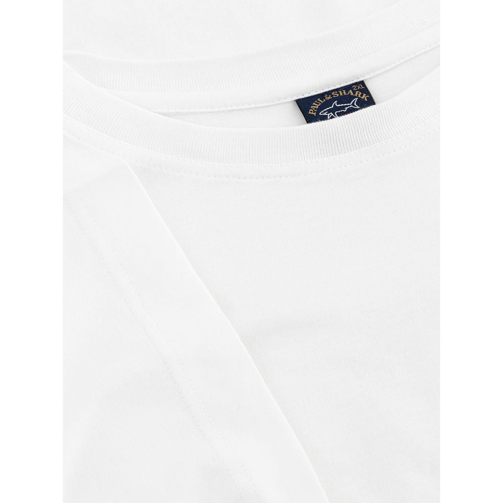 Paul & Shark Hvid Bomulds T-shirt