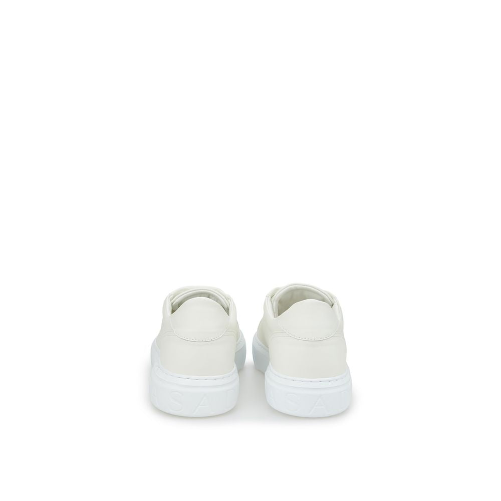 Casadei Slanke Hvide Lædersneakers