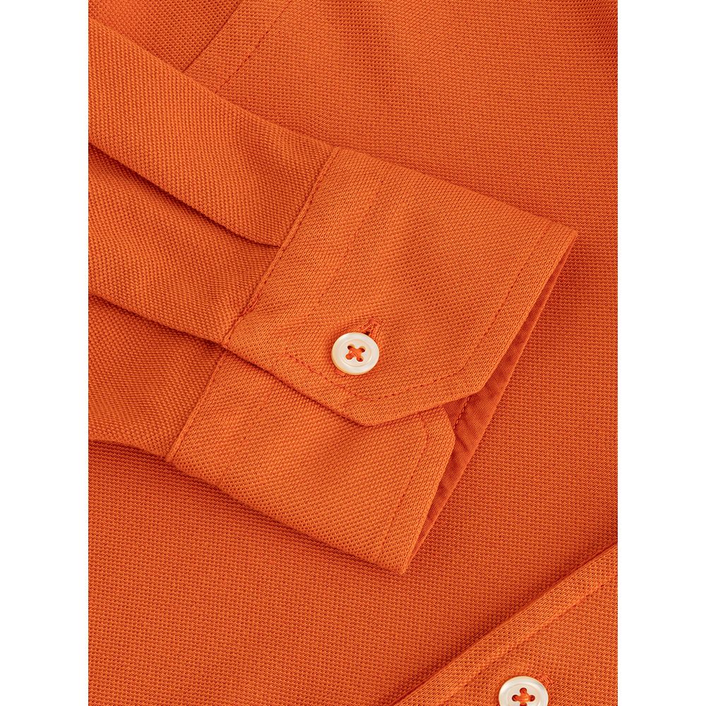 Gran Sasso Elegant Orange Bomuldspolo til Herrer