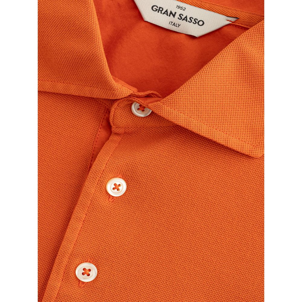 Gran Sasso Elegant Orange Bomuldspolo til Herrer