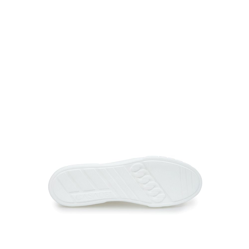Casadei Slanke Hvide Lædersneakers