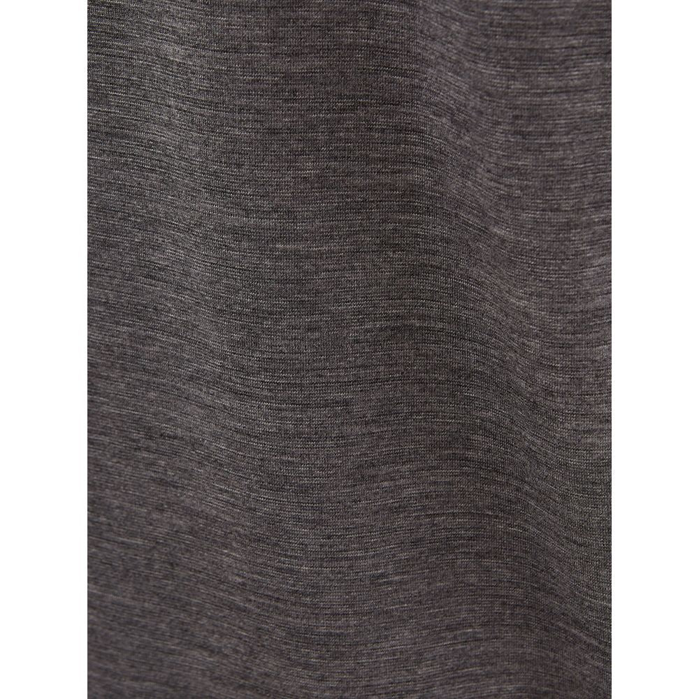 Lardini Elegant Grå Uld Designer T-shirt