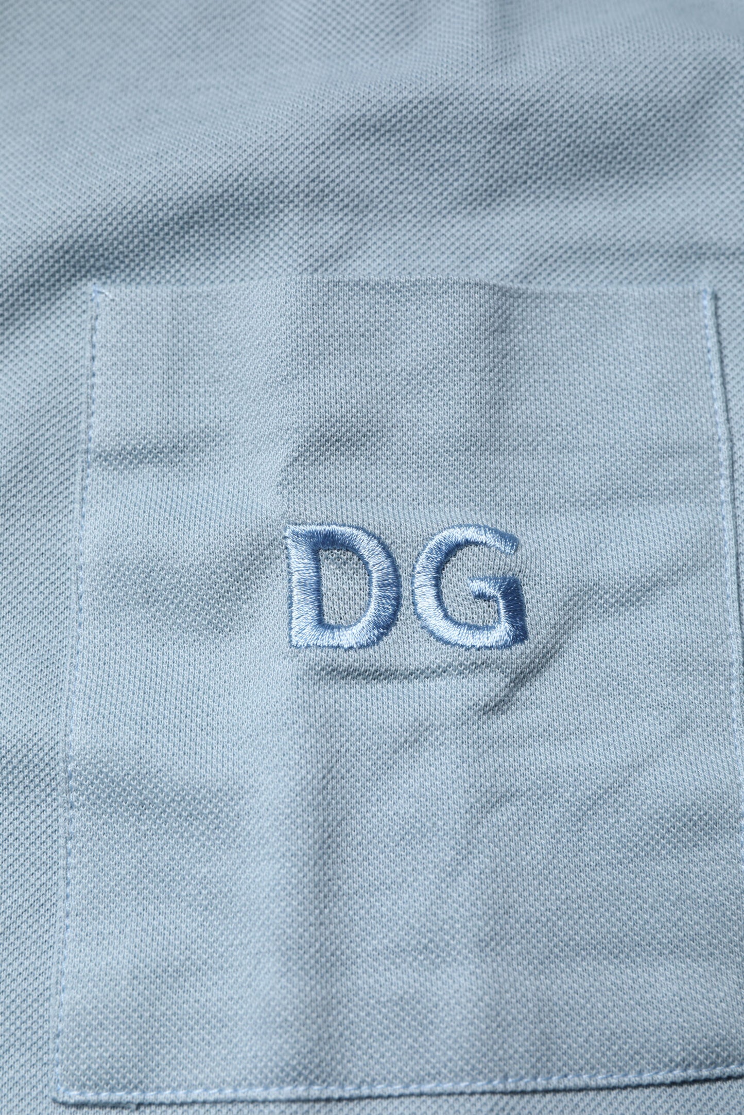 Dolce & Gabbana Blå Bomuld Button Down Casual Herre Poloshirt