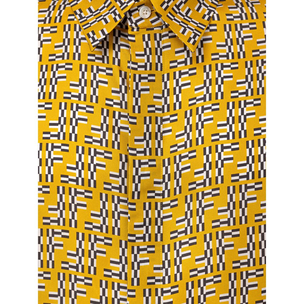 Fendi Gul Silkeskjorte
