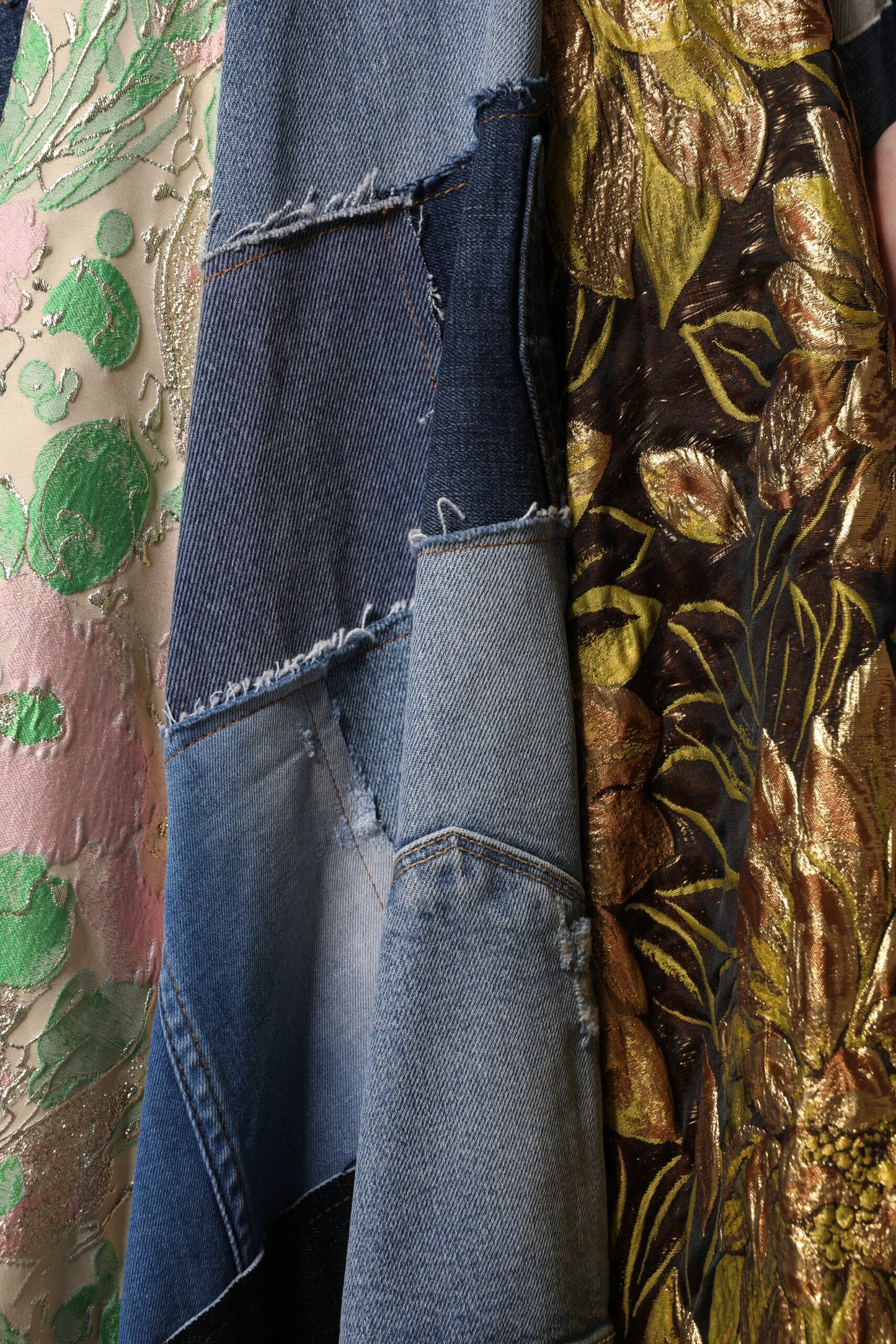 Dolce & Gabbana Flerfarvet Patchwork Højtaljet Midi-nederdel