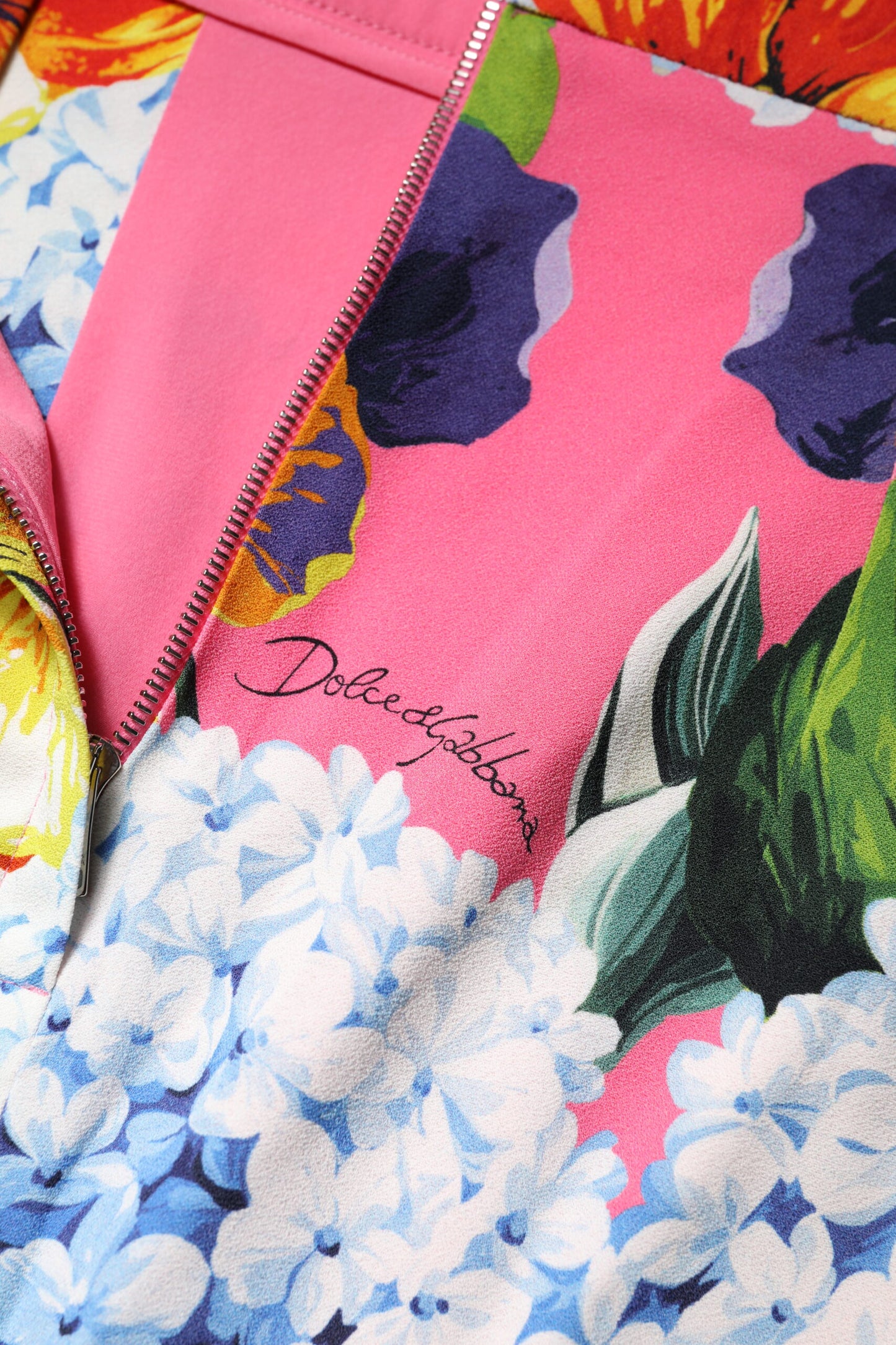 Dolce & Gabbana Flerfarvet Blomsterprint Højtaljet Midi-nederdel