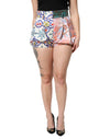 Dolce & Gabbana Multicolor Cotton Patchwork Hot Pants Shorts