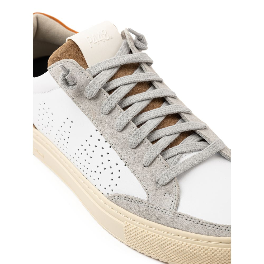 P448 Hvid Lædersneaker