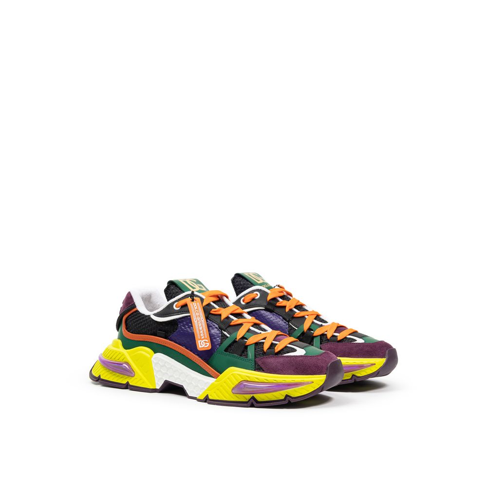 Dolce & Gabbana flerfarvet stof- og lædersneaker