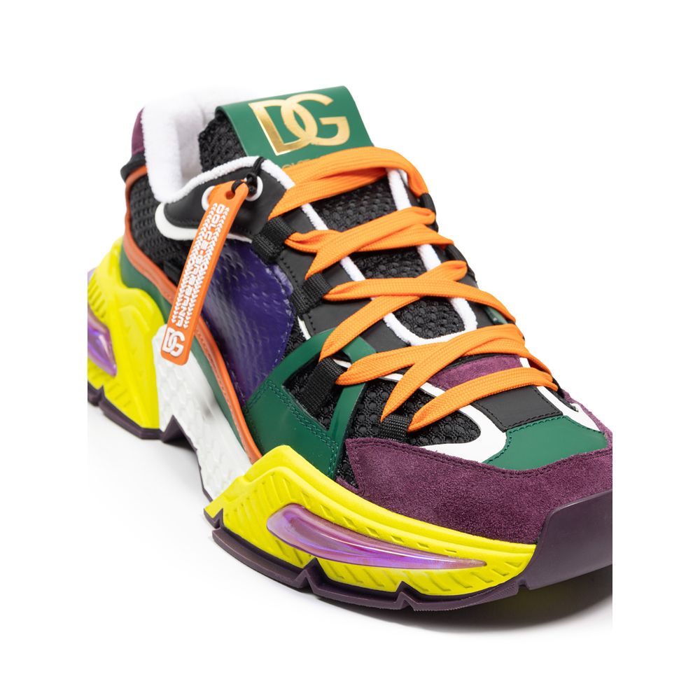 Dolce & Gabbana flerfarvet stof- og lædersneaker