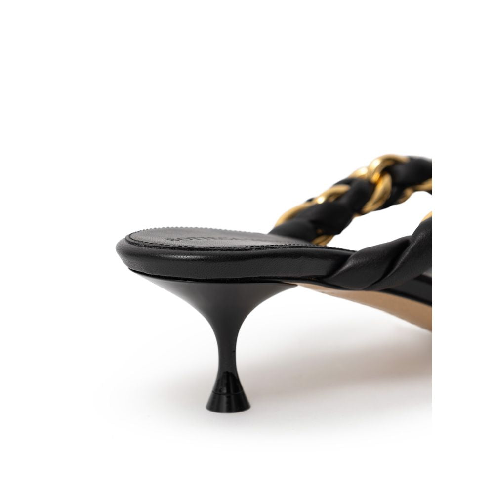 Bottega Veneta sort lædersandal