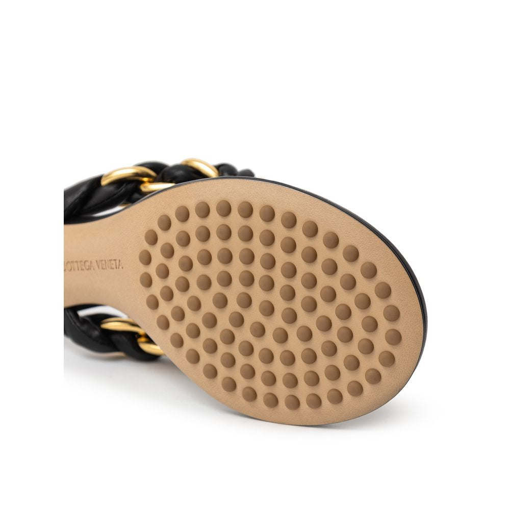Bottega Veneta sort lædersandal