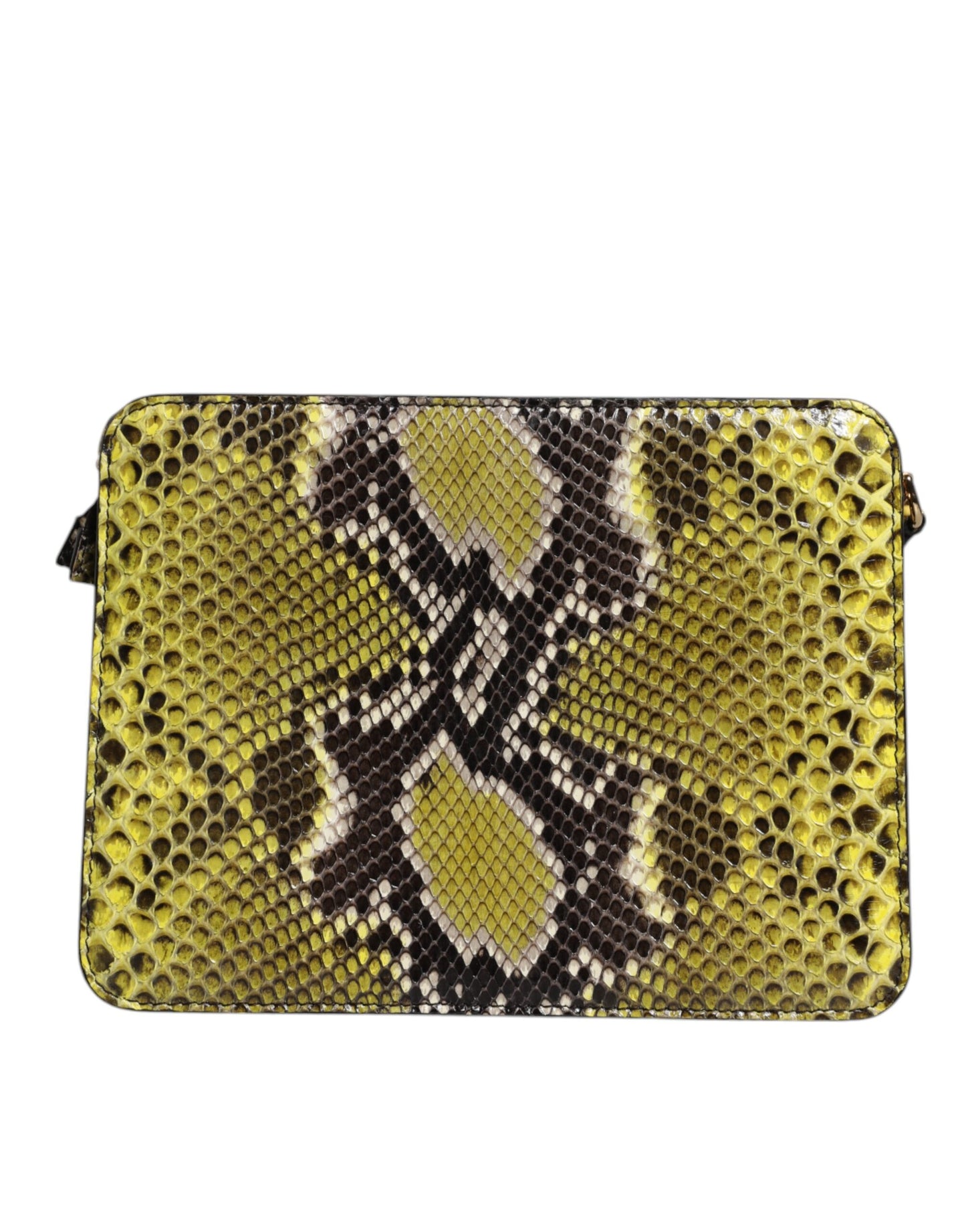 Dolce & Gabbana Grøn Eksotisk Læder DG Plaque Crossbody Clutch