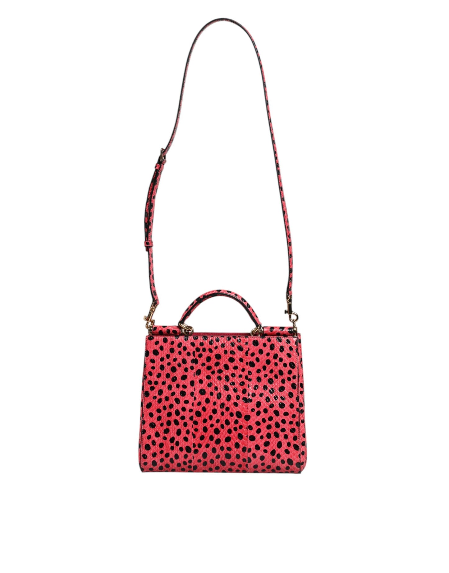 Dolce & Gabbana lyserød eksotisk lædertote-crossbody-taske med tophåndtag