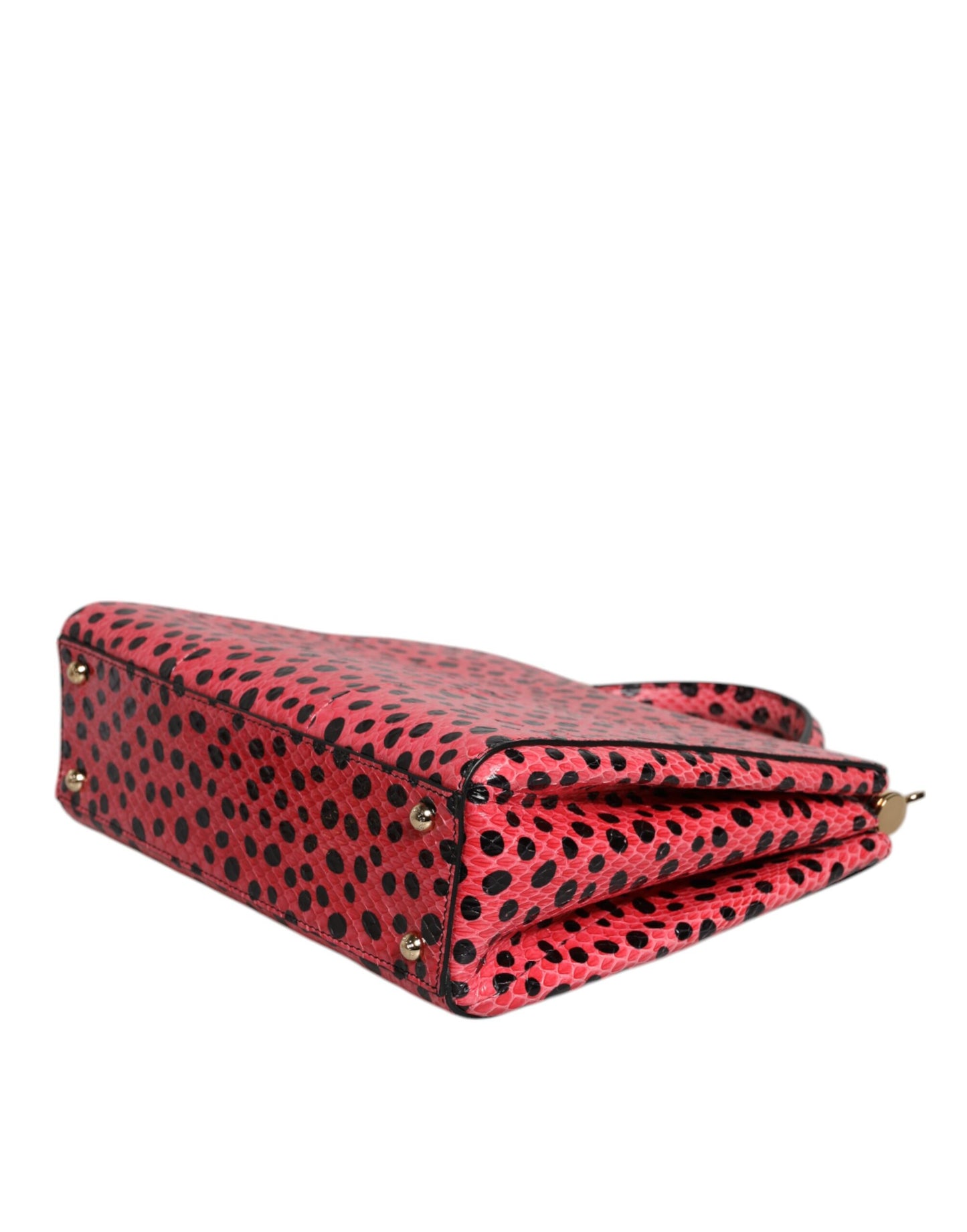 Dolce & Gabbana lyserød eksotisk lædertote-crossbody-taske med tophåndtag