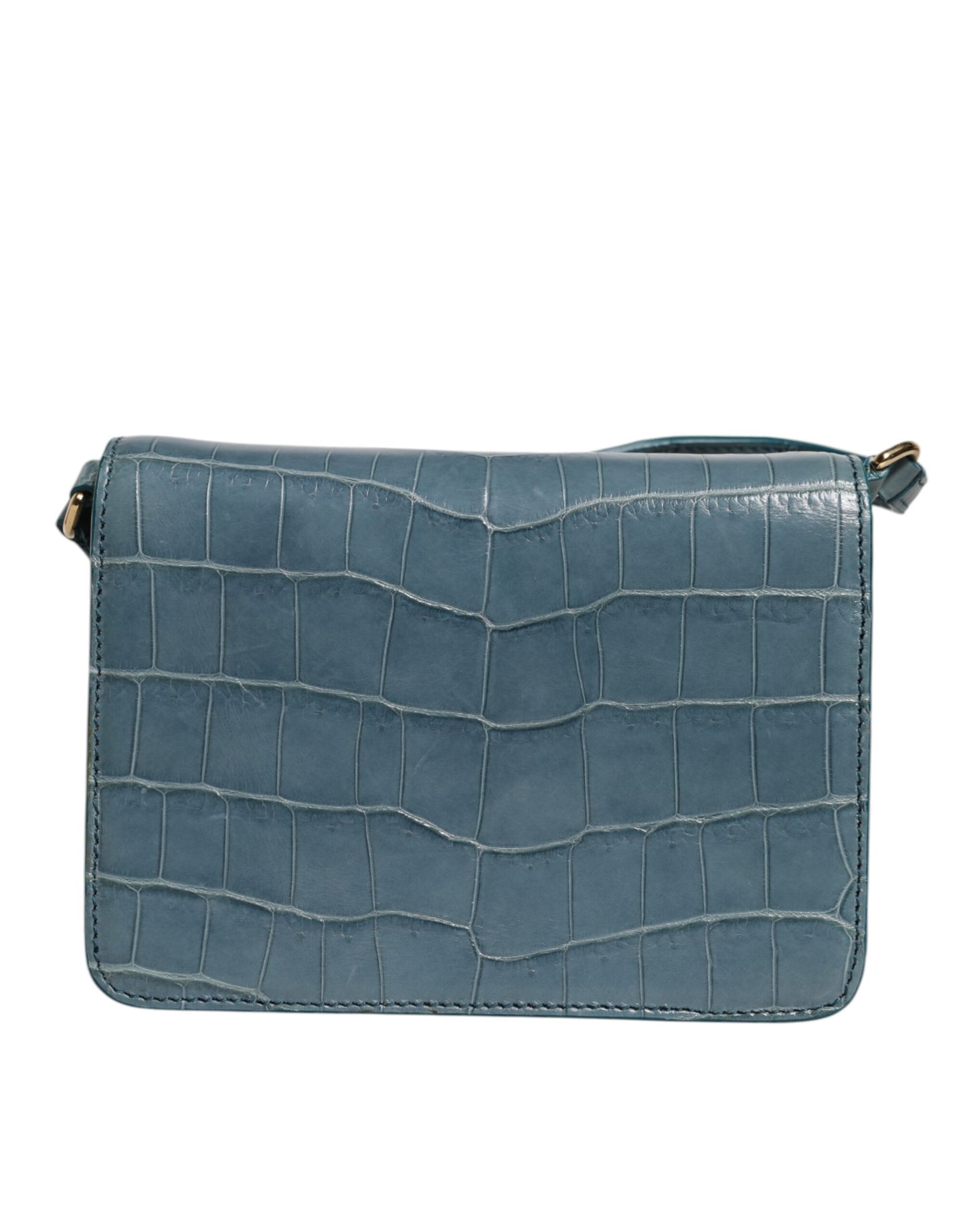 Dolce & Gabbana Grøn Eksotisk Læder DG Plaque Crossbody Mini Taske