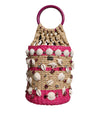 Dolce & Gabbana Flerfarvet Bucket Raffia Muslingeskaller Krystaller Håndtaske