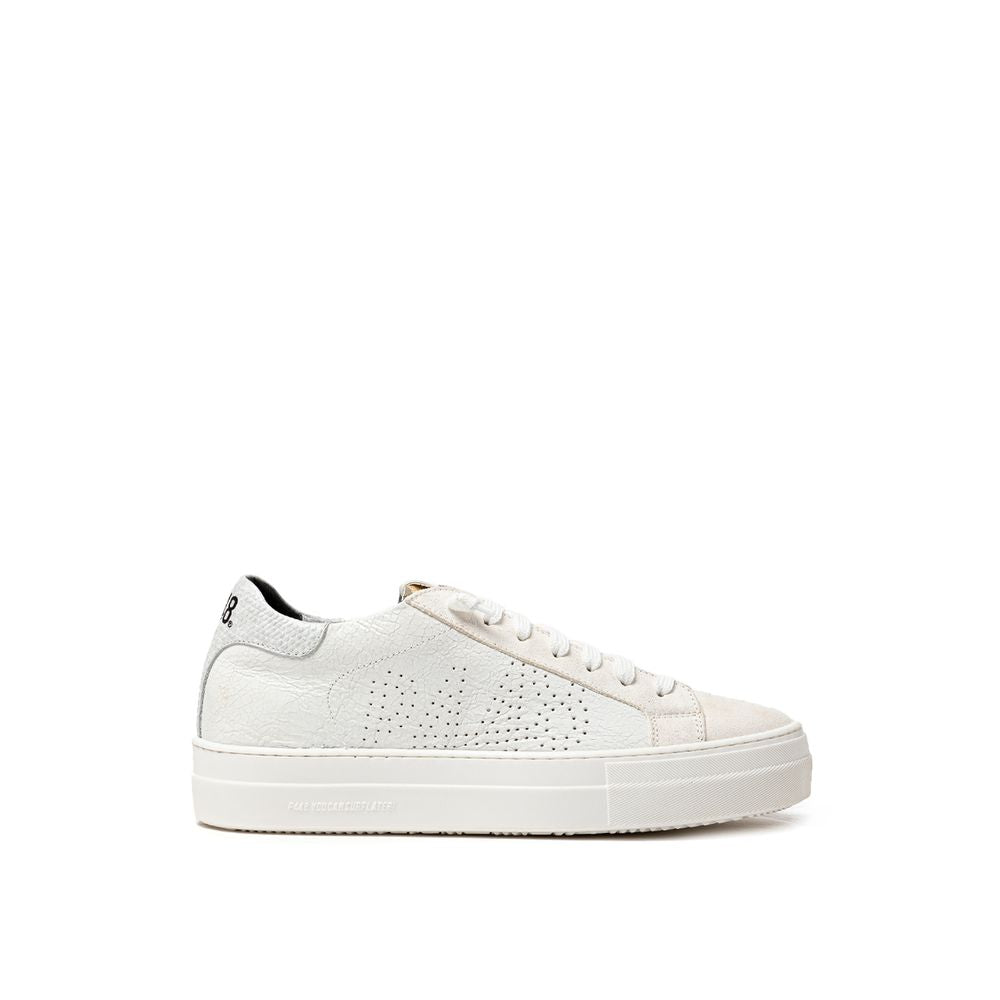 P448 Hvid Lædersneaker