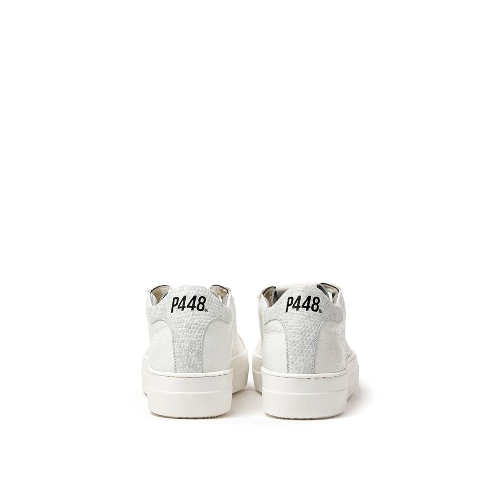 P448 Hvid Lædersneaker