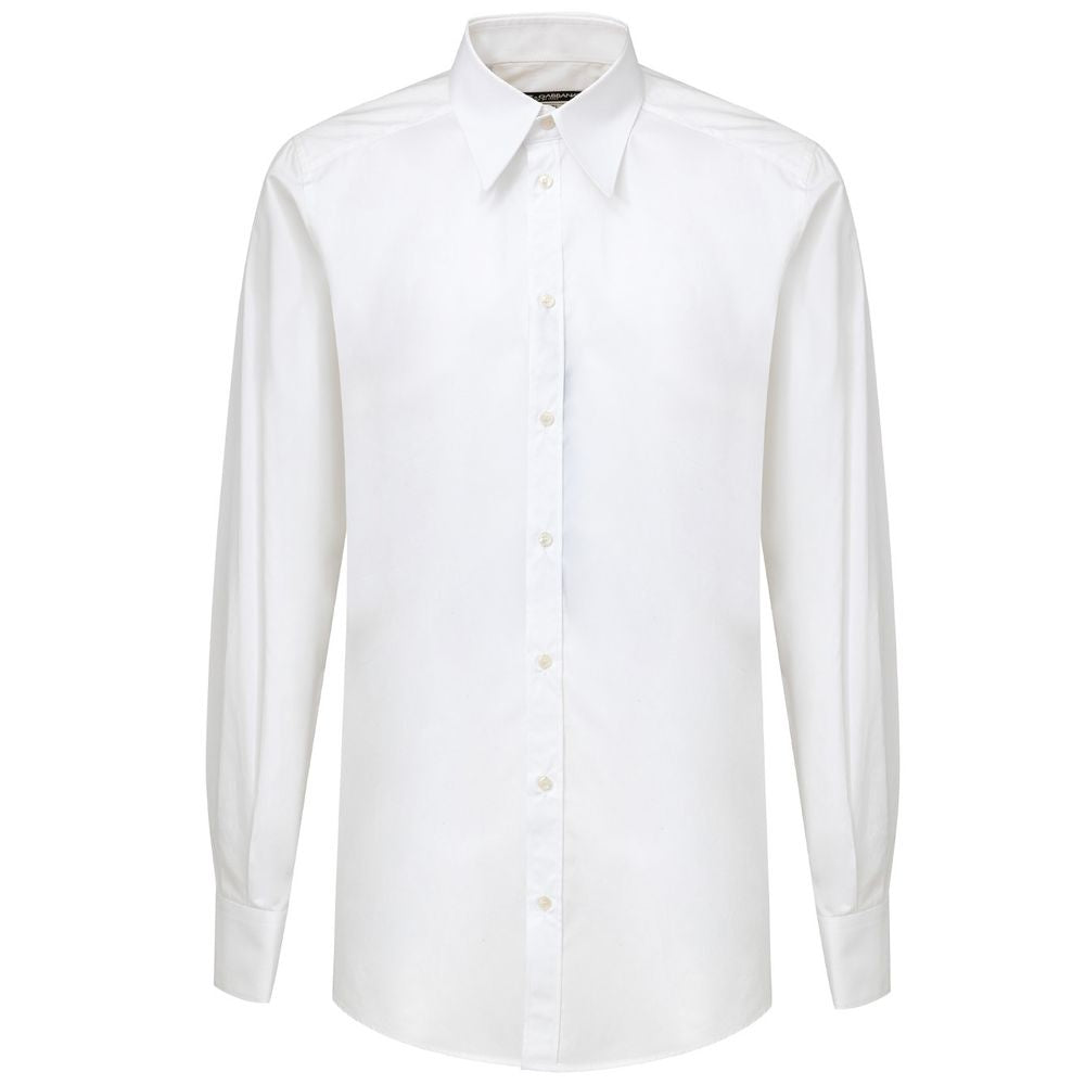 Dolce & Gabbana Hvid Bomuldsskjorte
