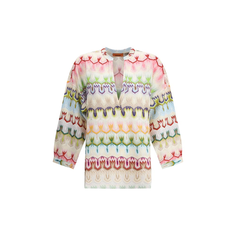 Missoni ZigZag-mønstret strikbluse