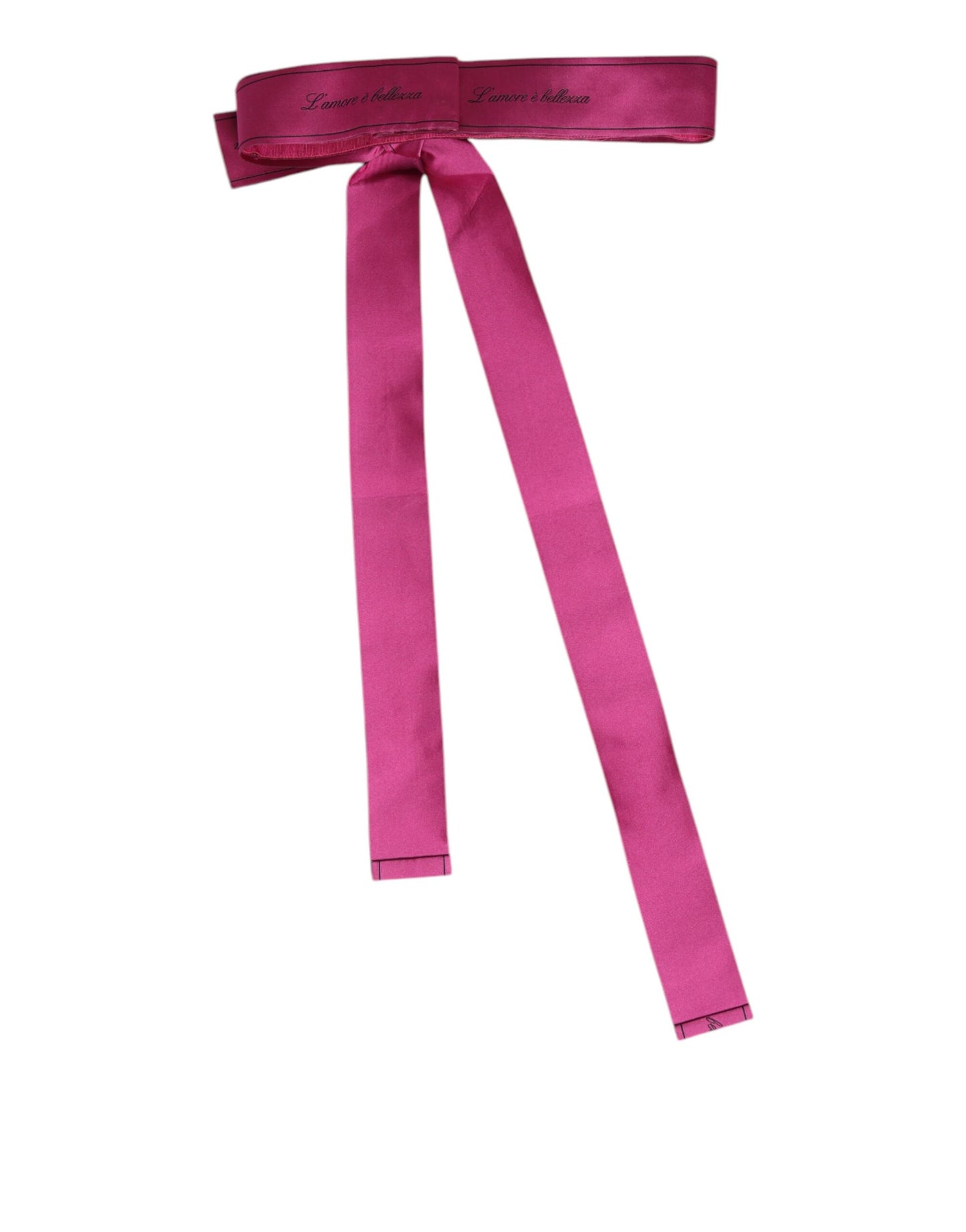 Dolce & Gabbana Pink Bælte med Bredt Sløjfe-logo i Taljen