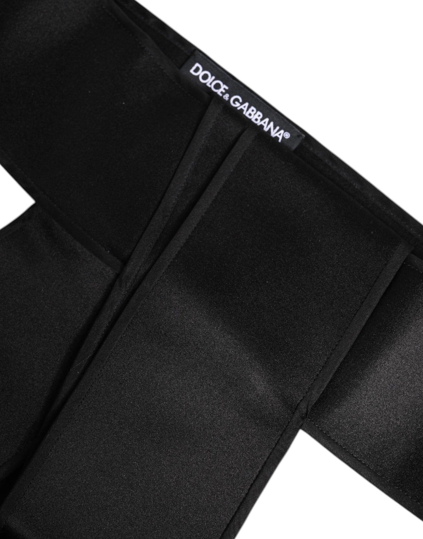Dolce & Gabbana sort satin bred taljebælte