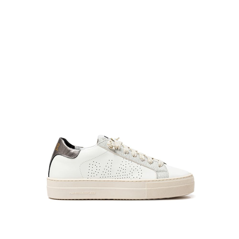 P448 Hvid Lædersneaker